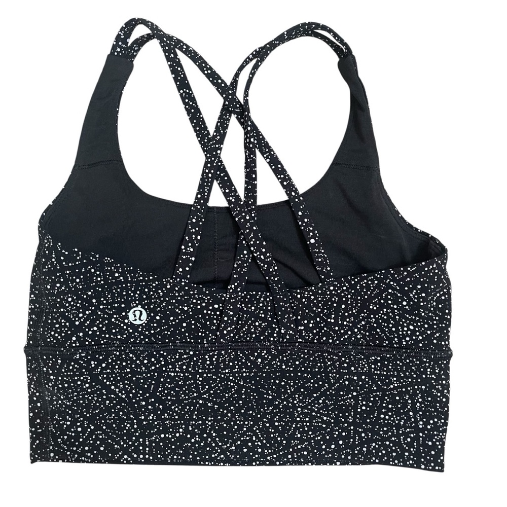 lululemon athletica x soulcycle Black and White Speckled Sports Bra Size 4 - Picture 3 of 8